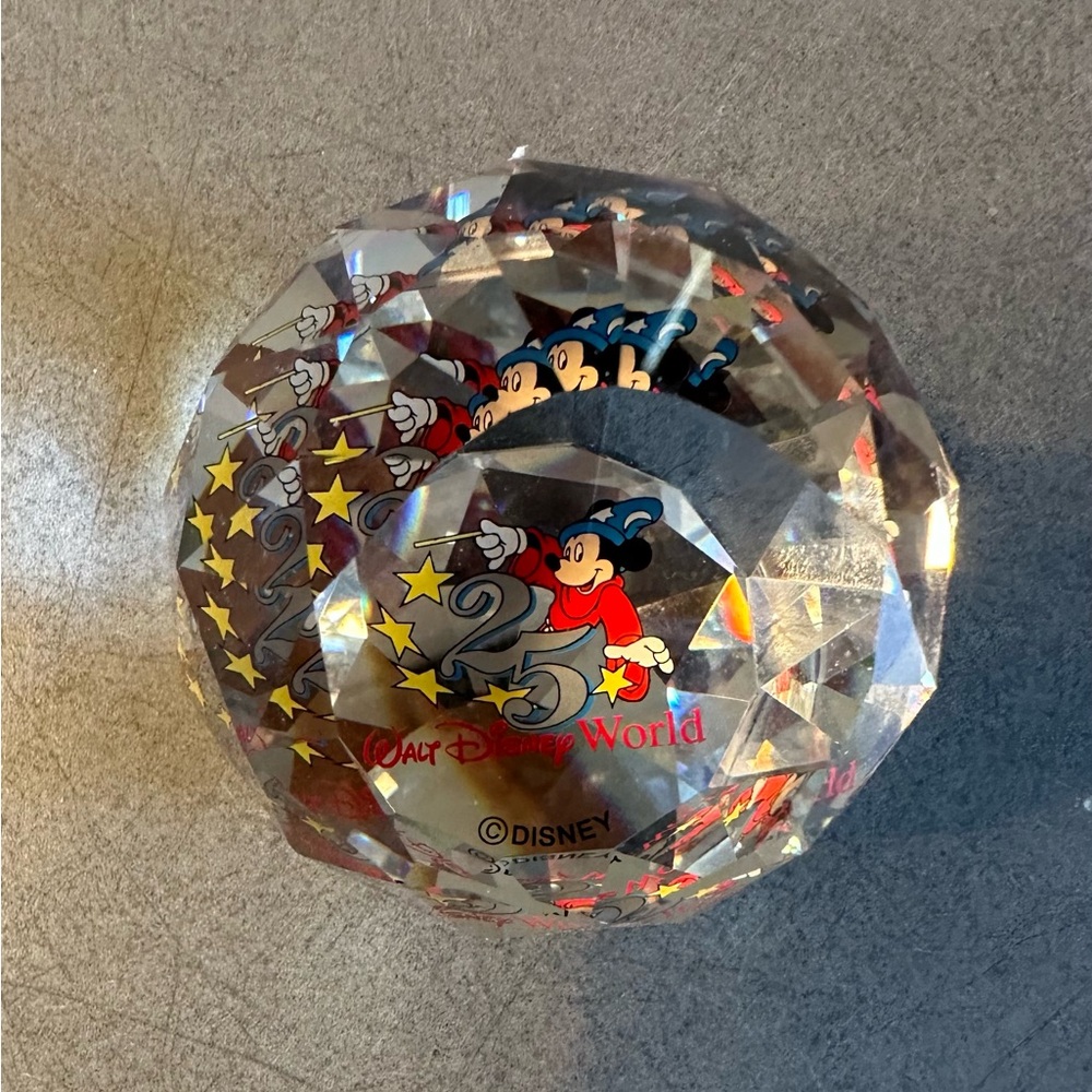 Swarovski 1997 Walt‎ Disney World Sorcerer Mickey 25th Anniversary Paperweight